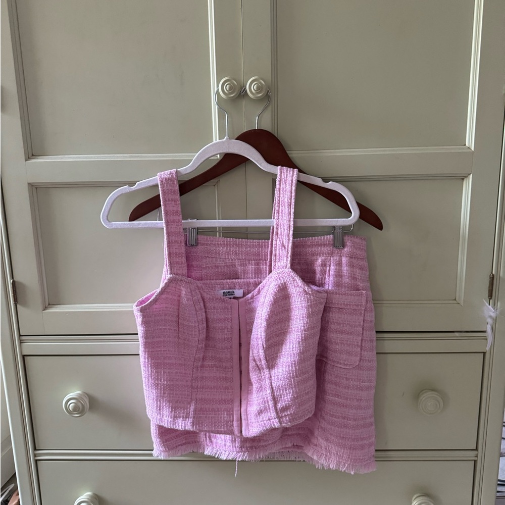 BB Dakota Steve Madden pink tweed set